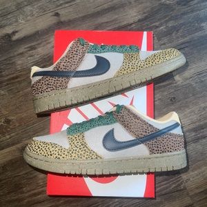 Nike dunk low safari golden moss